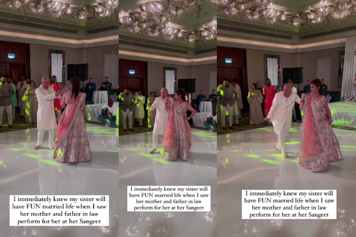 In-laws dancing for bride