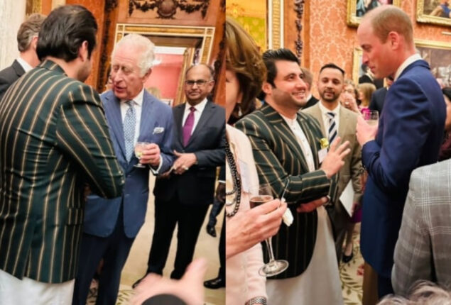 Javed Afridi meets King Charles and Prince William