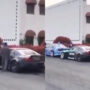 Let’s see how he gets his car out like a Tokyo Drift