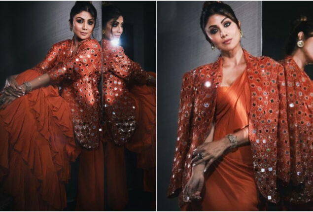 Shilpa Shetty shines in an Arpita Mehta outfit