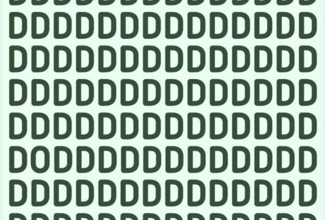 Brain Teaser: Can you spot the Hidden O Among Ds in picture?