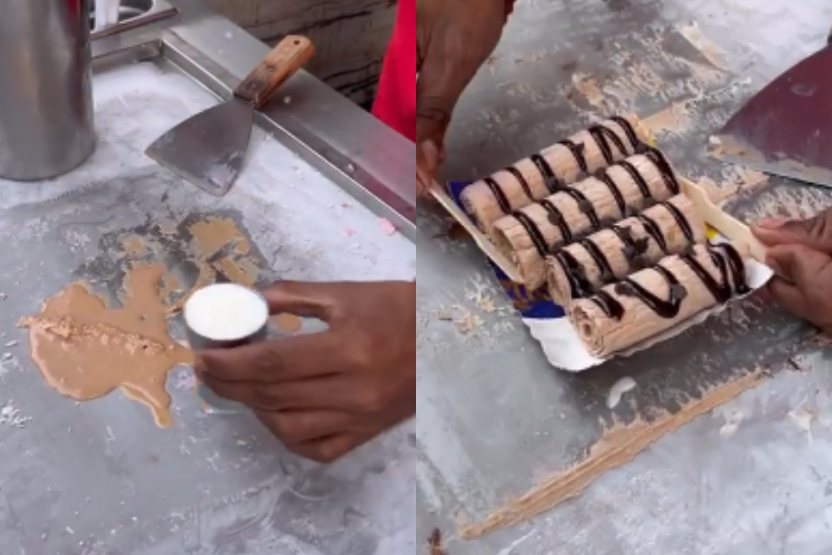 Ice Cream Roll with Chai and Chocolate