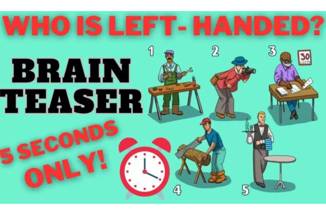 Brain Teaser: Can you spot the left-handed worker in 5 seconds?