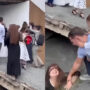 Woman falls into drain while taking pictures of bride and groom
