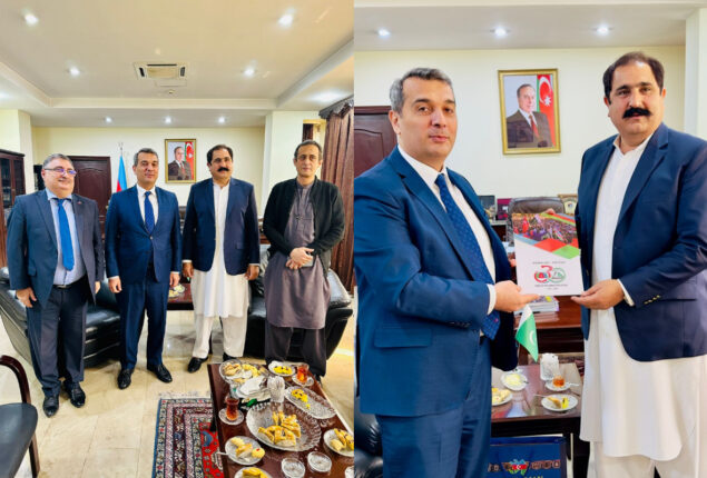 Sajid Hussain Turi honoured to meet H.E. Khazar Farhadov