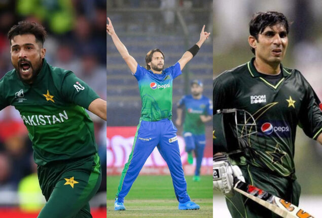 Shahid Afridi Misbah-ul-Haq Mohammad Amir