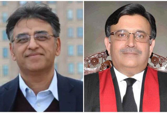 Asad Umar urges CJP to take notice of ‘illegal actions’ against Imran Khan