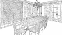 Brain Teaser: Spot 9 Hidden Words inside Black & White Dining Room