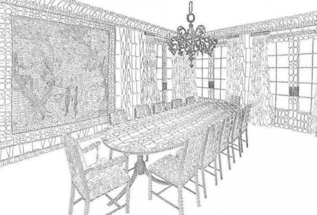 Brain Teaser: Spot 9 Hidden Words inside Black & White Dining Room