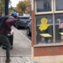 “Silly” antics of the man across the street amuse the kids