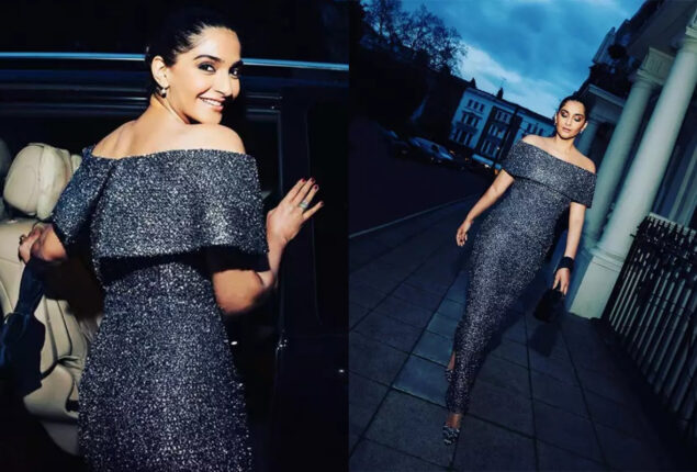 Sonam Kapoor sparkles as she prepares for a night out
