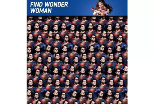 Brain Teaser: Find Wonder Woman among Superman in 7 sec