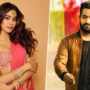 Janhvi Kapoor is welcomed by Jr NTR at the NTR 30 launch event