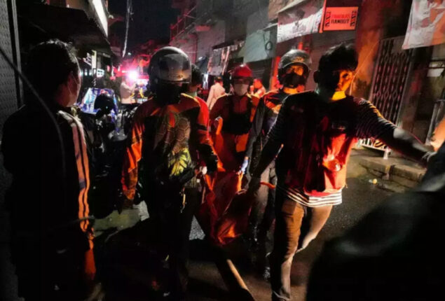 At least 16 people killed in a fire at an Indonesian fuel storage station