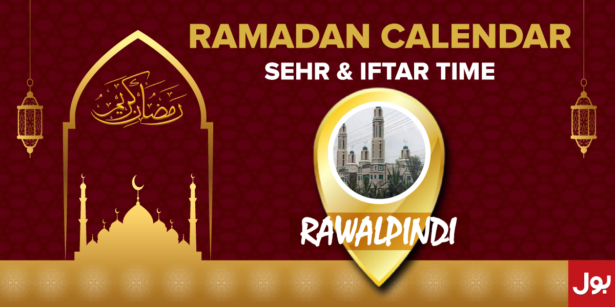 Ramadan Calendar Rawalpindi 2023