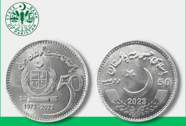 SBP issues Rs50 commemorative coin on golden jubilee of Senate