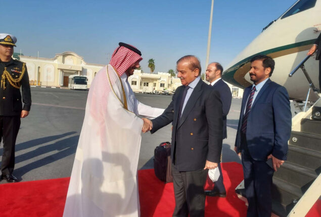 PM Shehbaz arrives in Doha on invitation of Emir of Qatar