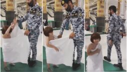 VIDEO: Saudi policeman helps child put on Ihram