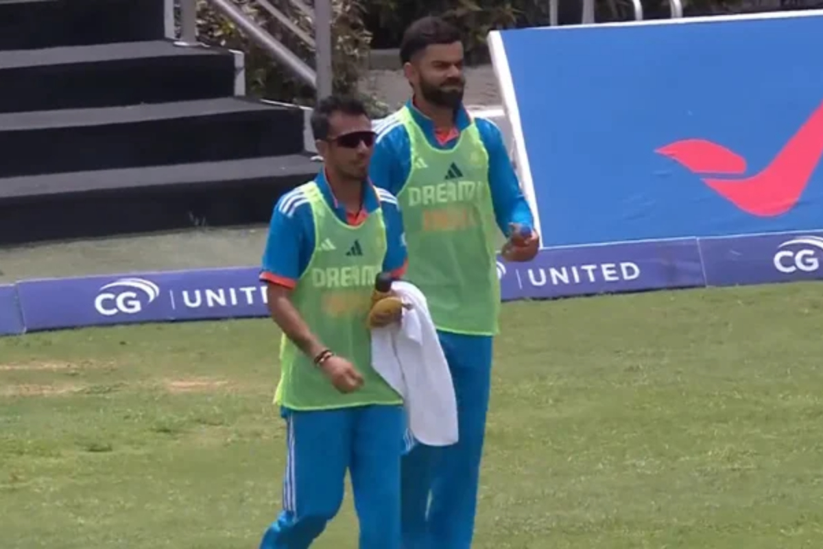WATCH: Virat Kohli takes responsibility of "water boy" as he was rested for 2nd ODI against WI