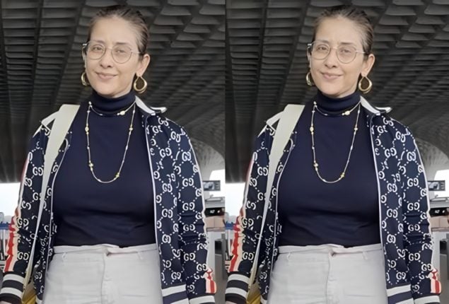 Manisha Koirala’s Bold Grey Hair Look Steals the Show at Airport