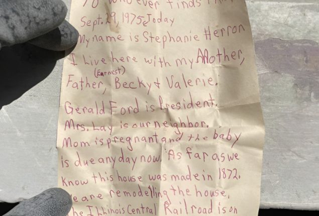 Man Finds 1975 Note