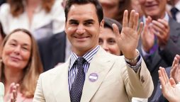 Tennis legend Roger Federer makes surprise cameo at Wimbledon
