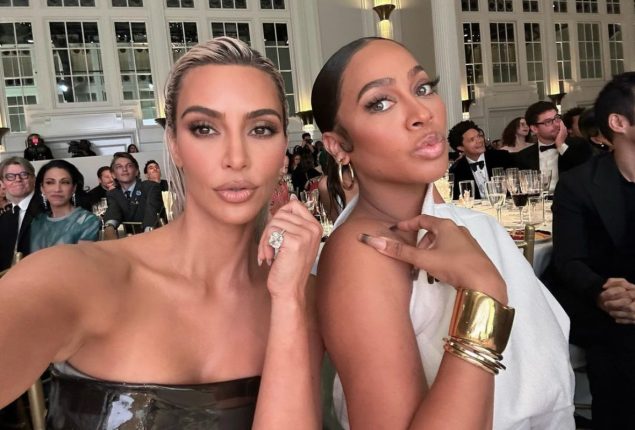 Kim Kardashian & La La Anthony Share Selfie From Upscale Event