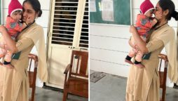 Constable takes care of baby of candidate, wins hearts