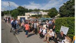 Stradey Park Hotel protest: Four charged with public order offenses
