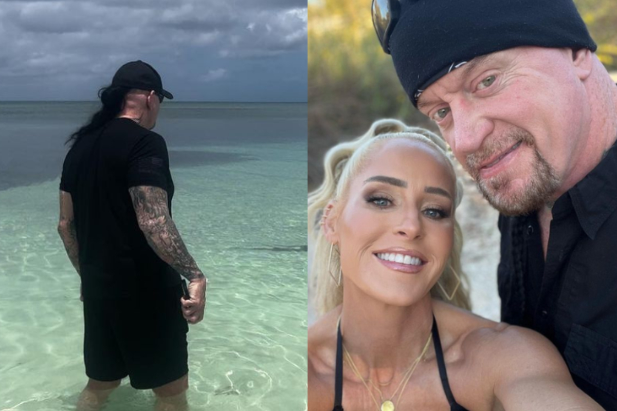 Undertaker's Wife Posts Video of Husband Staring Down Shark