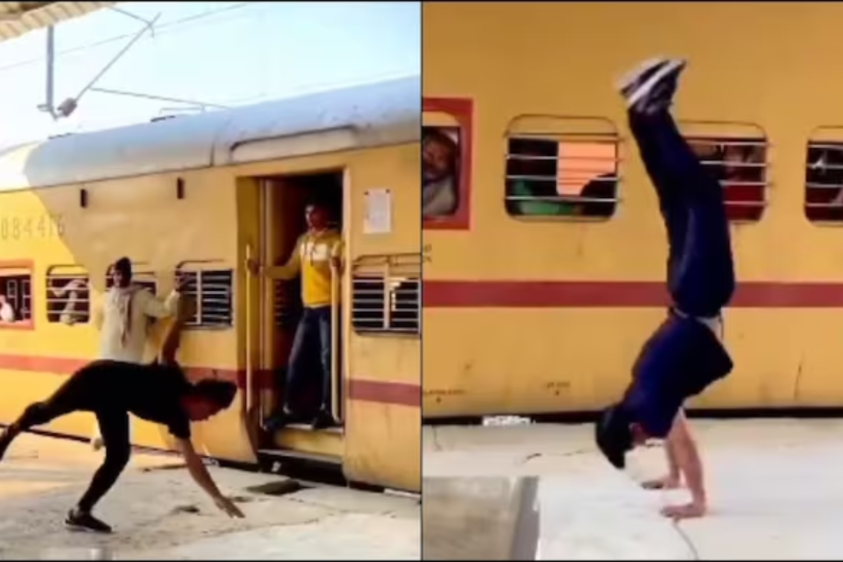 Man's cartwheeling stunt on railway platform lands him in jail