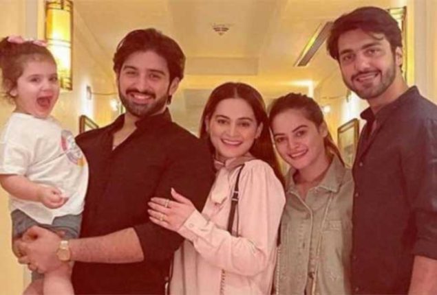 Aiman and Minal khan enjoying BBQ party with their family