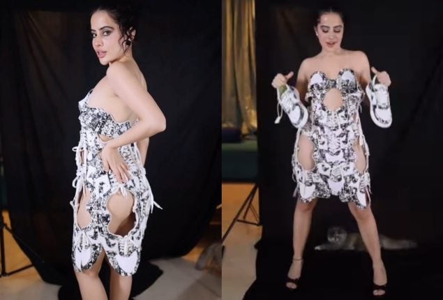 Urfi Javed captivates in her bold outfit crafted from her own ‘shoe leather’