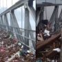 Nature Strikes Back: Viral Video Shows Floodwaters Unleash Trash on Bridge