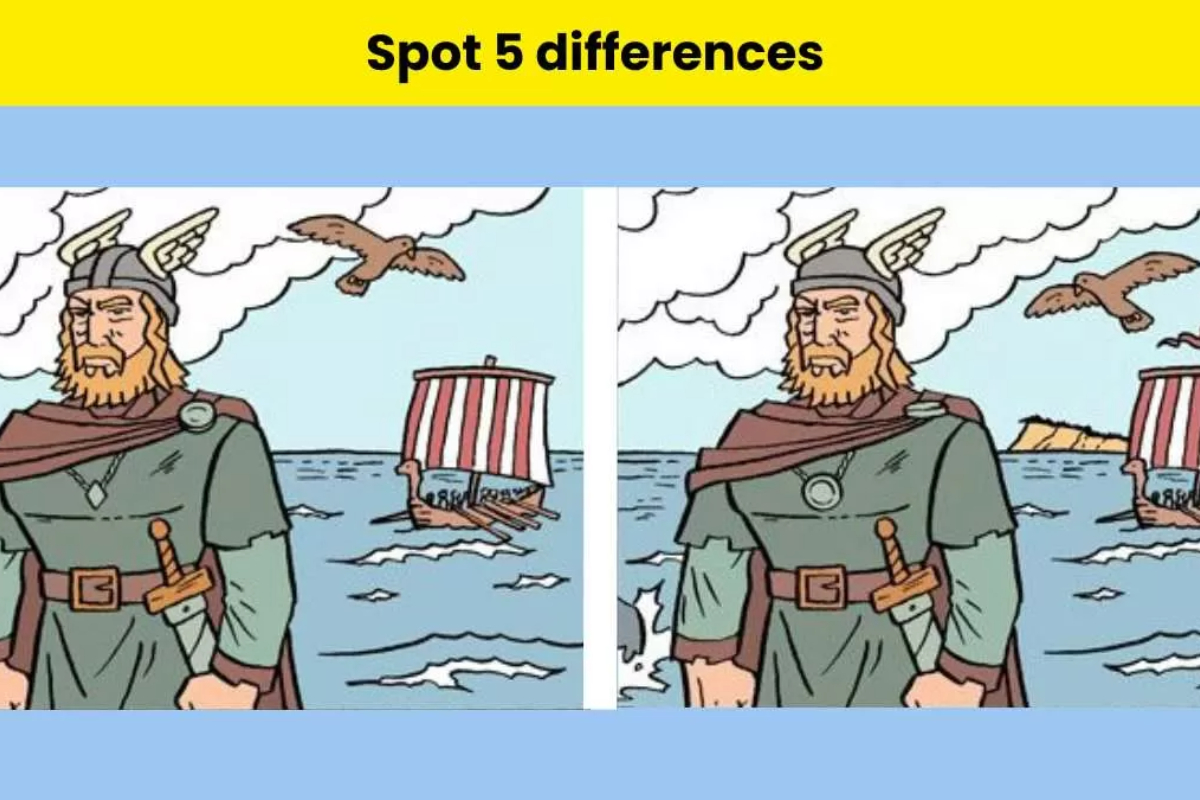 Brain Teaser: Spot the 5 differences in this Viking picture