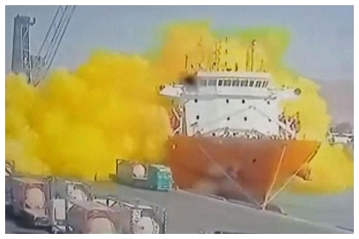 Jordan port gas leak