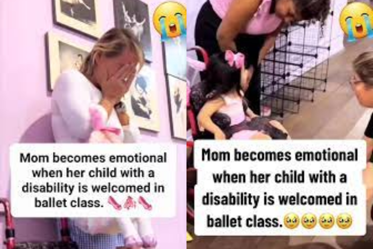 Mom's emotional reaction to daughter's inclusion in ballet class