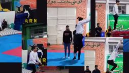 Iranian man soars to new heights with world record jump