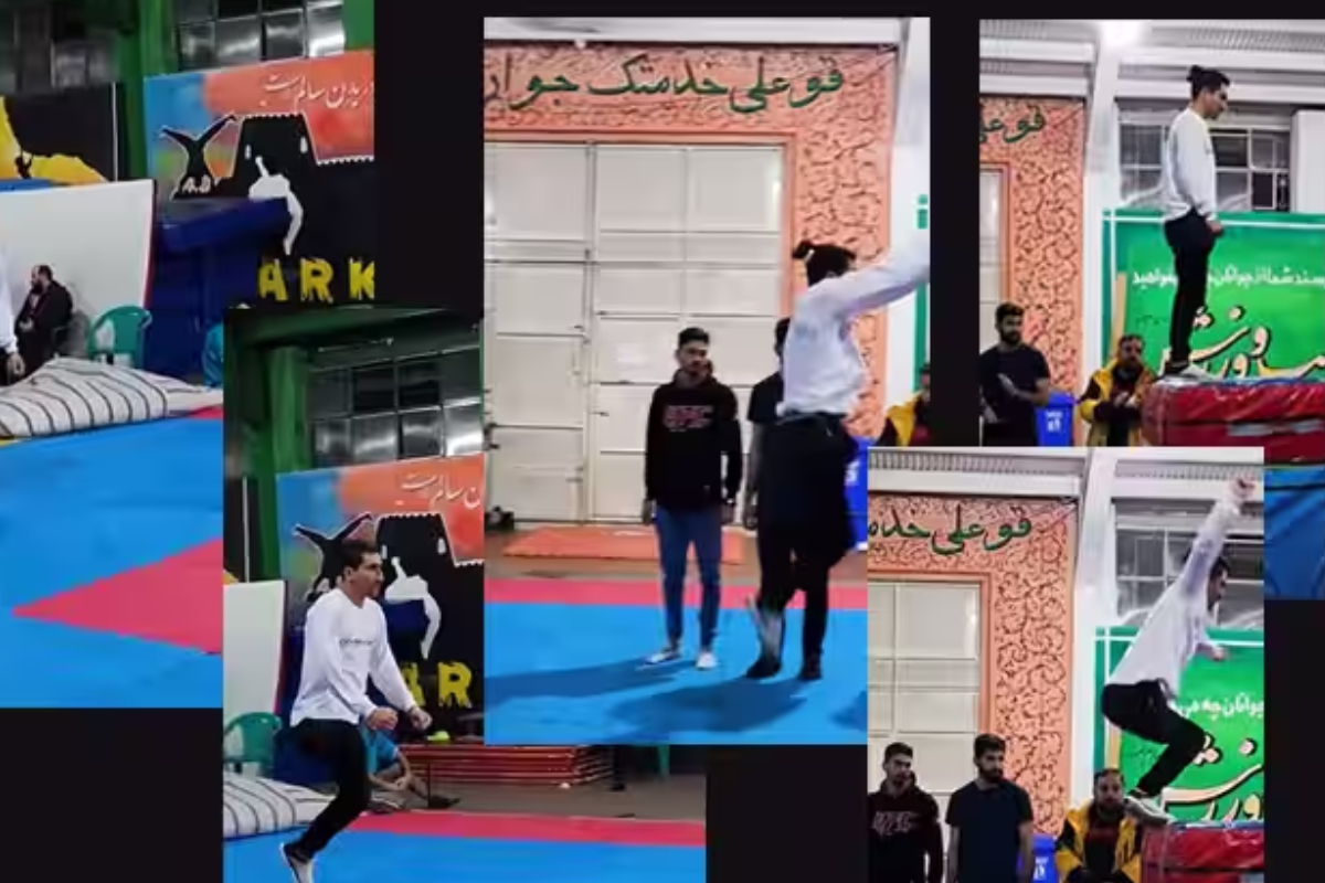 Iranian man soars to new heights with world record jump
