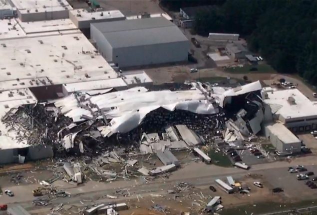 Tornado damages Pfizer plant in North Carolina