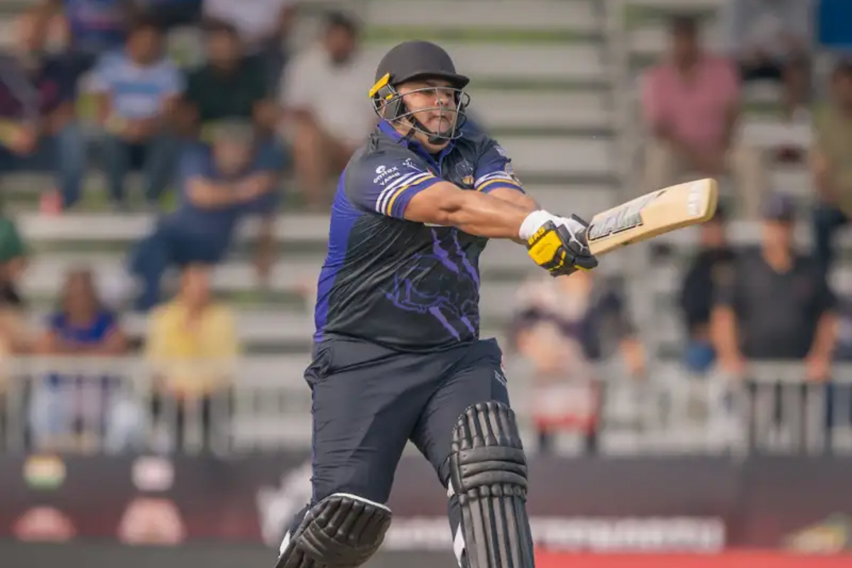Azam Khan showcases his impressive batting skills during GLT20 match