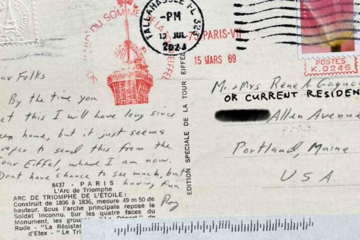 Postcard from the past finally arrives after 54 years