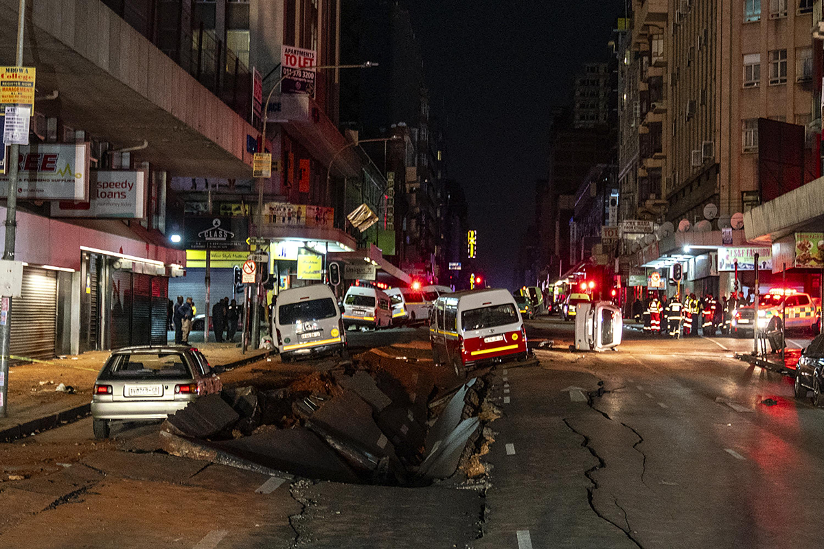 explosion in Johannesburg