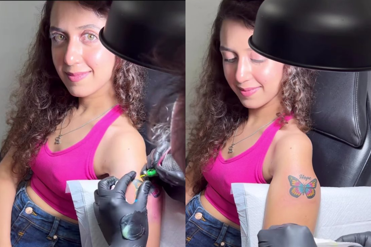 Hira Umer imposed a Beautiful Tattoo