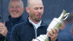 Brian Harman clinches his first major title at Open Championship