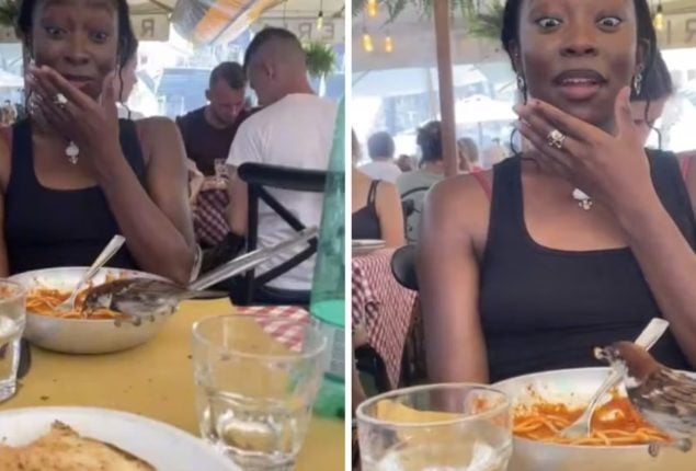 Woman’s Pasta Plate Becomes Bird’s Next Meal