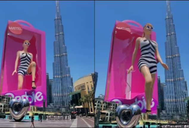 Barbie Takes Over Burj Khalifa in Stunning 3D Ad