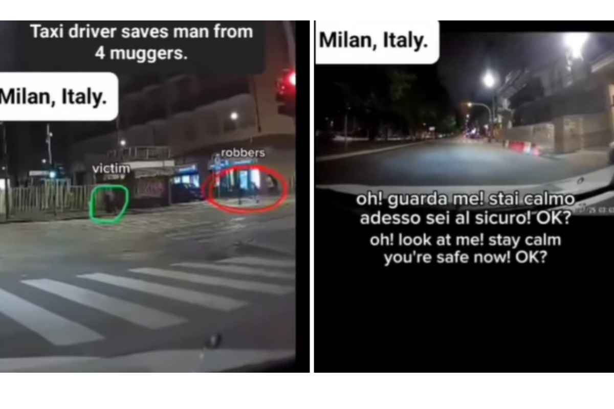 Taxi Driver's Heroic Act Saves Man from Mugging in Italy