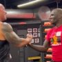 Rock Meets UFC Fighter Themba Gorimbo in Touching Moment