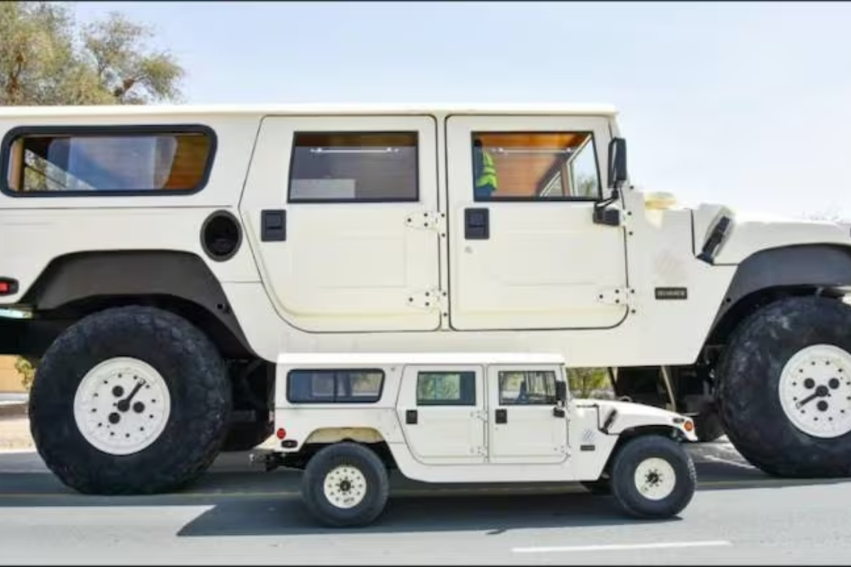 Watch This Giant Hummer Tower Over Regular-Sized Vehicles